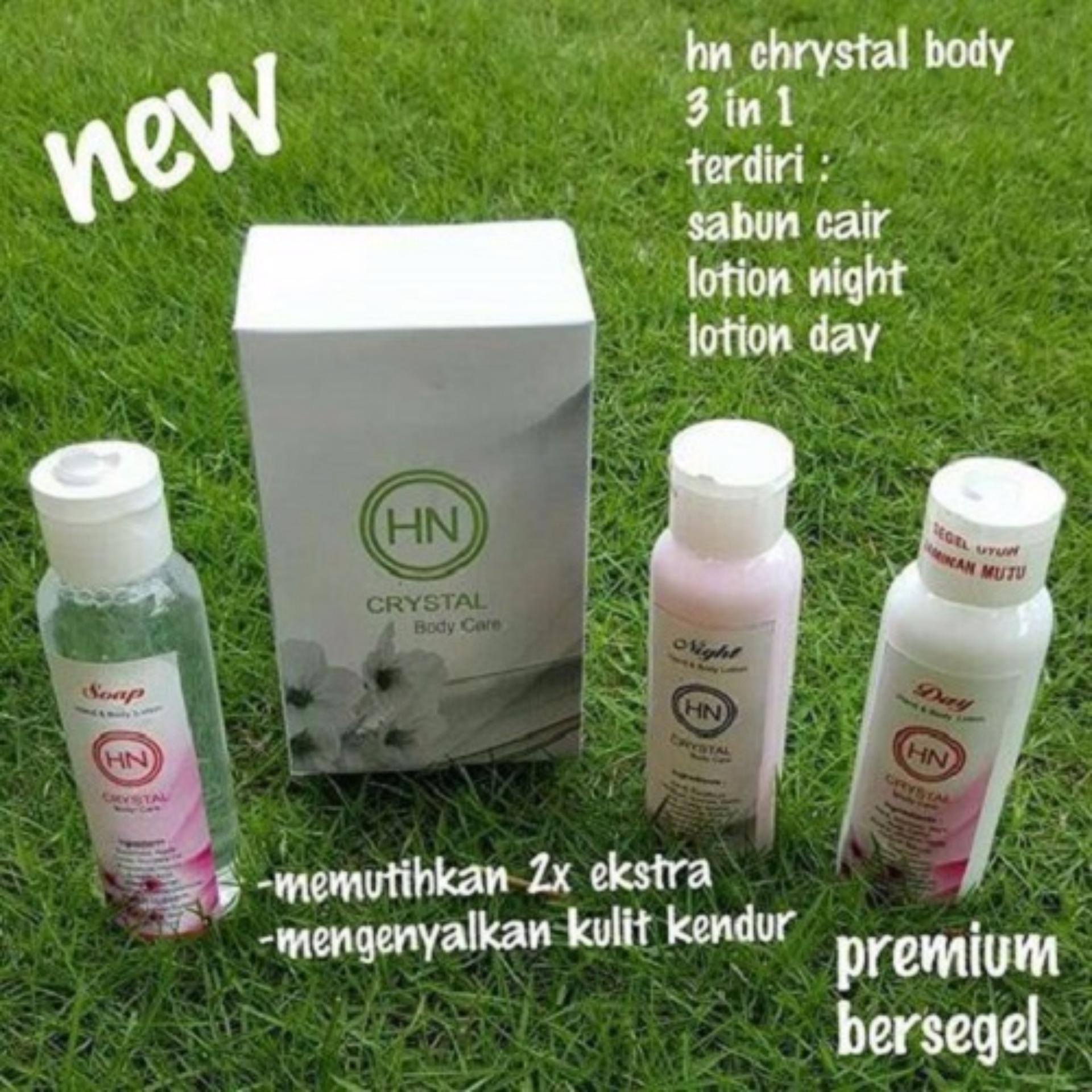 Lotion HN Crystal Original - Body Lotion HN Crystal Asli [ Lotion Siang, Malam, dan Sabun Cair )  